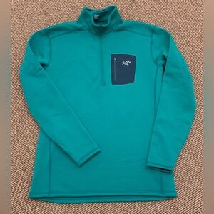 Men’s XL Arc’teryx Rho Blue/Green 1/4 Zip Pullover